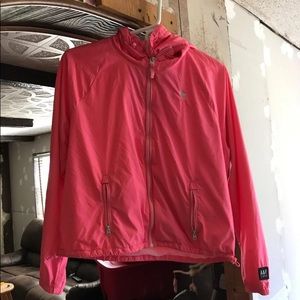 Neon pink windbreaker